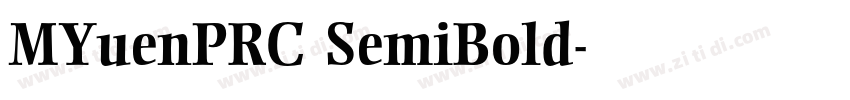 MYuenPRC SemiBold字体转换